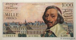 1000 Francs RICHELIEU FRANCE  1955 F.42.17