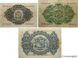 25 à 100 Pesetas Lot SPANIEN  1906 P.057a, P.058a et P.059a S