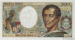 200 Francs MONTESQUIEU Petit numéro FRANCE  1981 F.70.01A1