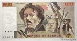 100 Francs DELACROIX modifié FRANCE  1989 F.69.13b