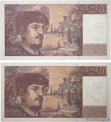20 Francs DEBUSSY à fil de sécurité Lot FRANCE  1993 F.66bis.04 pr.NEUF