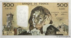 500 Francs PASCAL FRANKREICH  1990 F.71.44 fST+