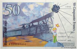 50 Francs SAINT-EXUPÉRY FRANKREICH  1992 F.72.01aA ST