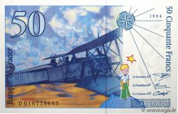 50 Francs SAINT-EXUPÉRY modifié FRANCIA  1994 F.73.01b FDC
