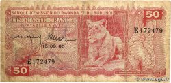 50 Francs RWANDA BURUNDI  1960 P.04a