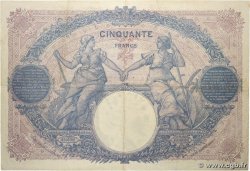 50 Francs BLEU ET ROSE FRANKREICH  1918 F.14.31 fSS
