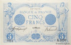 5 Francs BLEU FRANCIA  1912 F.02.10 EBC+