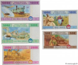 500 Francs type 2002U au 10000 Francs type 2002U Lot KAMERUN  2003 A.170Ua au A.174Ua ST
