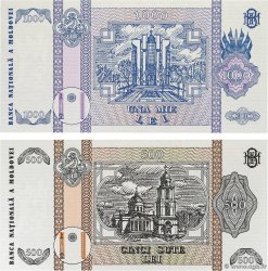 500 et 1000 Lei Lot MOLDAVIE  1992 P.17  et P.18 NEUF
