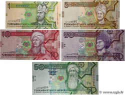 1 au 50 Manat Lot TURKMENISTAN  2009 P.22 à P.26