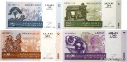 500 Francs - 100 Ariary au 5000 Francs - 1000 Ariary Lot MADAGASCAR  2004 P.086a, P.087a, P.088a et P.089a