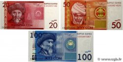 20, 50 et 100 Som Lot KYRGYZSTAN  2009 P.24a, P.25a et P.26a