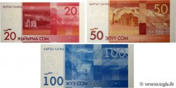 20, 50 et 100 Som Lot KYRGYZSTAN  2009 P.24a, P.25a et P.26a UNC