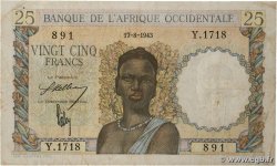 25 Francs FRENCH WEST AFRICA (1895-1958)  1943 P.38