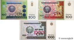 200 à 1000 Sum Lot UZBEKISTAN  1997 P.80, P.81, P.82