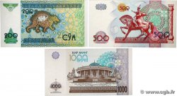 200 à 1000 Sum Lot UZBEKISTAN  1997 P.80, P.81, P.82 UNC