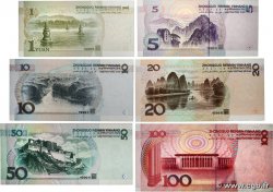 1 à 100 Yuan Lot CHINA  1999 P.0895 à P.0901 UNC