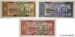1 à 10 Lei Lot MOLDAWIEN  1992 P.05, P.06 et P.07 ST