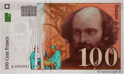 100 Francs CÉZANNE Petit numéro FRANCE  1997 F.74.01A UNC-