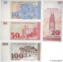 10 au 100 Denari Lot MACÉDOINE DU NORD  1993 P.09a au P.12a NEUF