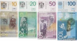 10 à 100 Dinara SERBIA  2006 P.40, P.43, P.46 et P.47 UNC