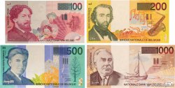 100 au 1000 Francs Lot BELGIEN  1995 P.147a au P.150a