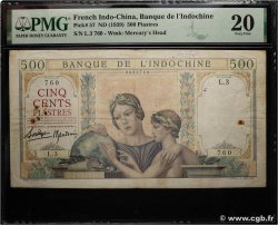 500 Piastres FRANZÖSISCHE-INDOCHINA  1939 P.057 S
