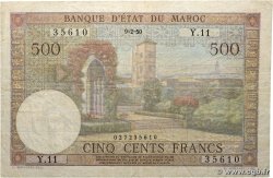 500 Francs MAROKKO  1950 P.46 S