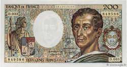 200 Francs MONTESQUIEU UNIFACE Fauté FRANCE  1985 F.70U.05 SPL+
