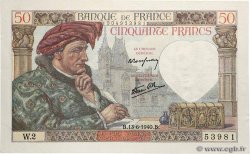 50 Francs JACQUES CŒUR FRANKREICH  1940 F.19.01