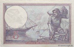 5 Francs FEMME CASQUÉE FRANCE  1925 F.03.09 XF