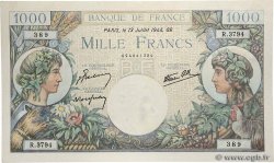 1000 Francs COMMERCE ET INDUSTRIE FRANCE  1944 F.39.11 AU+