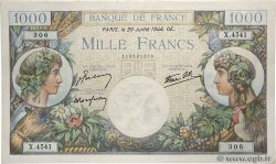 1000 Francs COMMERCE ET INDUSTRIE FRANCE  1944 F.39.12 AU+