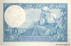 10 Francs MINERVE Numéro radar FRANCE  1916 F.06.01 AU-