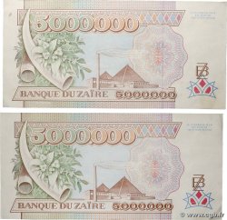 5000000 Zaïres Consécutifs ZAÏRE  1992 P.46a SUP+