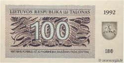 100 Talonas LITUANIE  1992 P.42