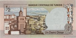 1/2 Dinar Petit numéro TUNISIE  1972 P.66a pr.NEUF