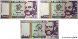 5000 Intis Lot PÉROU  1988 P.137