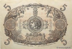 5 Francs Cabasson rouge REUNION  1938 P.14 VF+