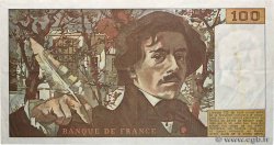 100 Francs DELACROIX modifié Fauté FRANCE  1979 F.69.02c VF+