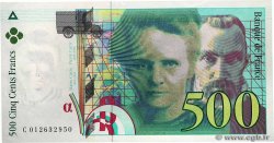 500 Francs PIERRE ET MARIE CURIE Symbole décalé Fauté FRANCE  1994 F.76f1.01 XF