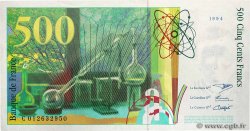 500 Francs PIERRE ET MARIE CURIE Symbole décalé Fauté FRANCE  1994 F.76f1.01 XF