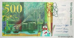 500 Francs PIERRE ET MARIE CURIE Symbole décalé Fauté FRANKREICH  1994 F.76f1.01 fVZ