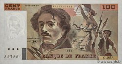 100 Francs DELACROIX 442-1 & 442-2 FRANCE  1995 F.69ter.02a