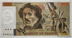 100 Francs DELACROIX modifié FRANCE  1987 F.69.11