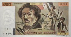 100 Francs DELACROIX modifié FRANCE  1989 F.69.13c