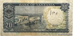 20 Shillings TANSANIA  1966 P.03a S