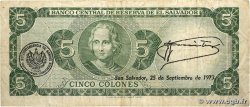 5 Colones SALVADOR  1973 P.117a TB+