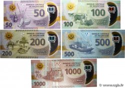 50 à 1000 Ouguiya Lot MAURITANIEN  2017 P.22 à P.26 ST