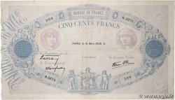 500 Francs BLEU ET ROSE modifié FRANCE  1939 F.31.27